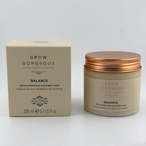 Grow Gorgeous Balance Shine-Enhancing Overnight Mask 200ml - 6.7 fl oz NIB